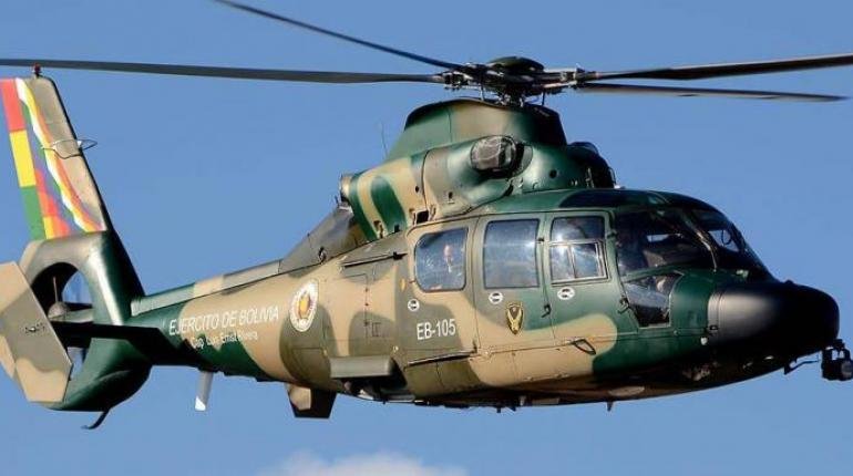 Desplazan helicóptero Z-9 para combatir incendio forestal en San Javier