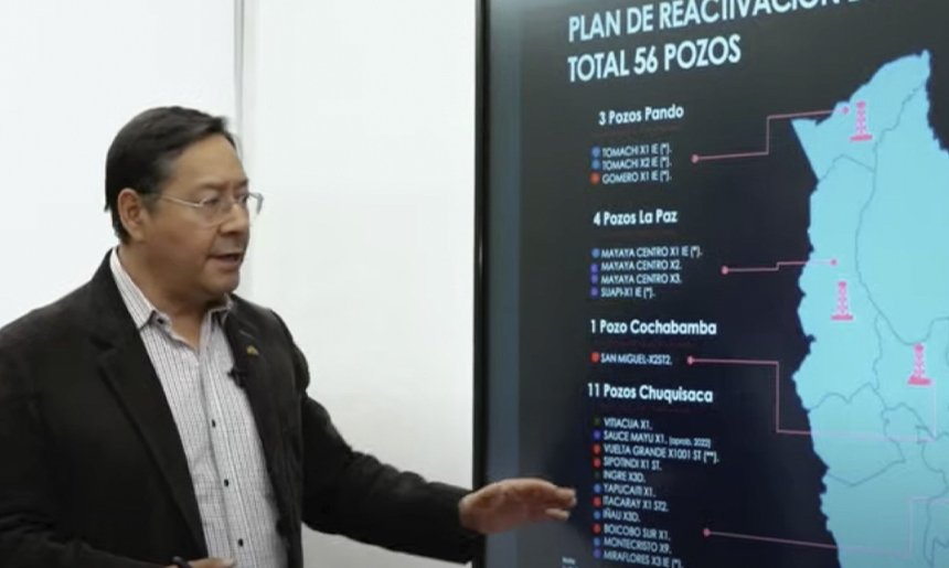 Bolivia alcanzará el 90% en combustibles para 2026, anuncia Luis Arce