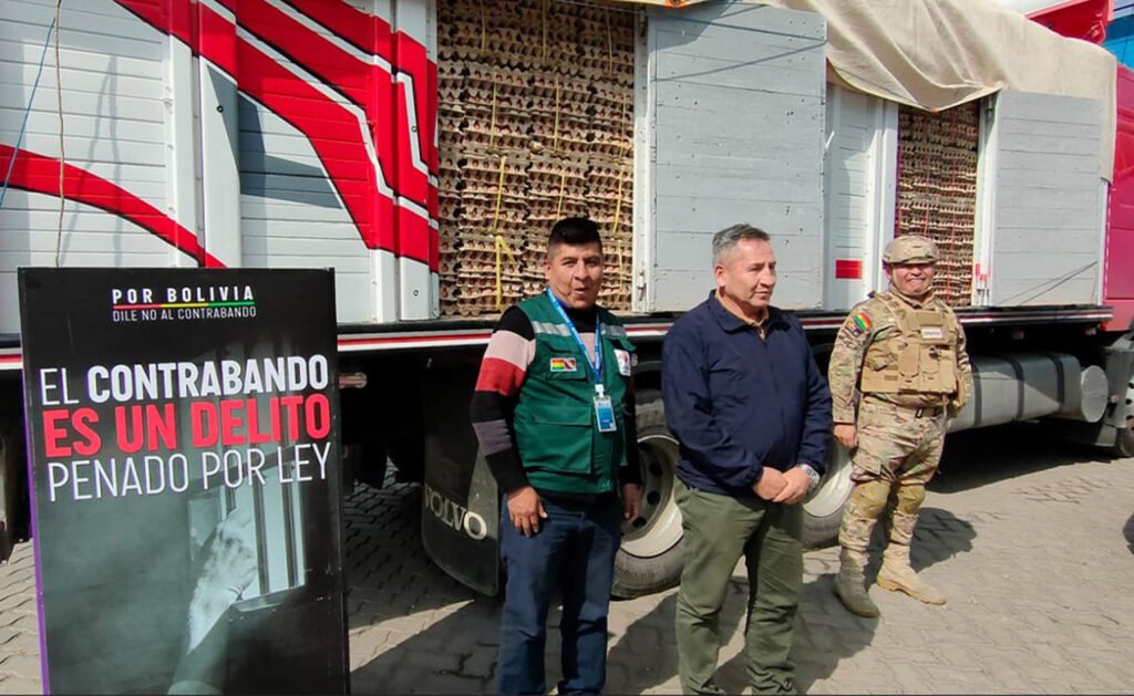 Decomisan contrabando de huevos valuado en Bs 33.000 en La Paz
