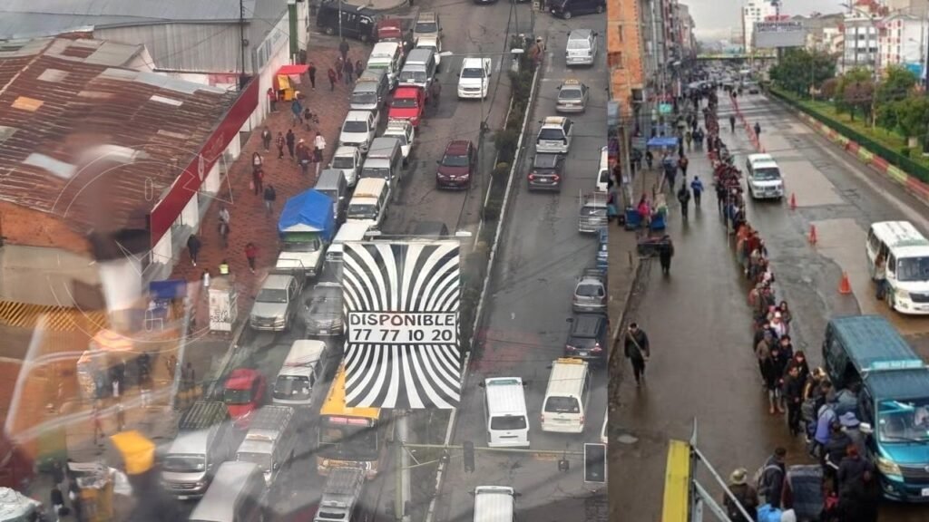 Escasez de combustible en La Paz ocasiona largas filas en surtidores y dificultades para encontrar transporte